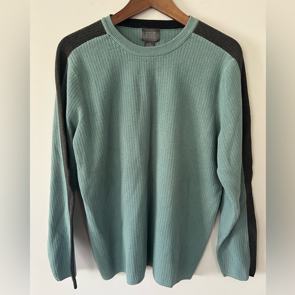 Mercer Street Studio Other - Mercer Street Studio Men’s Vintage Blue/Gray Sweater, 100% Cotton, Size Large